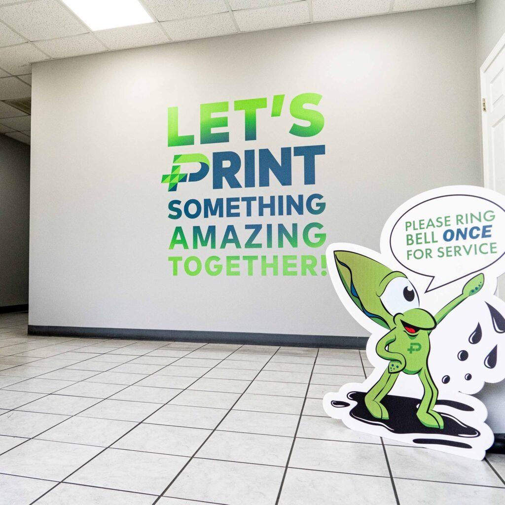 Indoor wall decals.