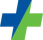 Blue w Green Plus Icon